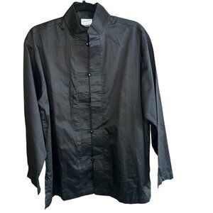 YMAA Men’s Tai Chi Traditional  Black Tang Kung Fu Shirt  USA Made Size Small